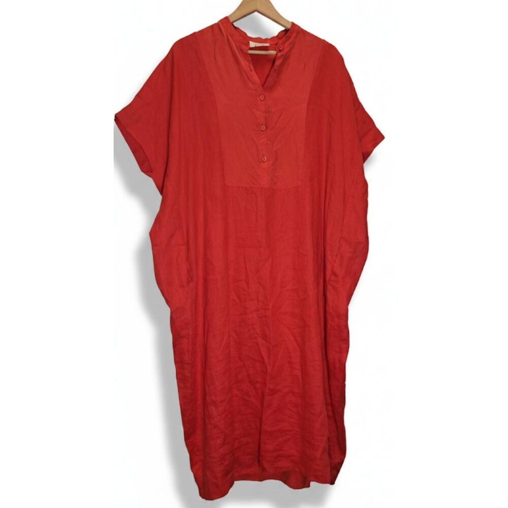 Intentionally los Angeles womens xl long maxi dress red lagenlook quiet luxury